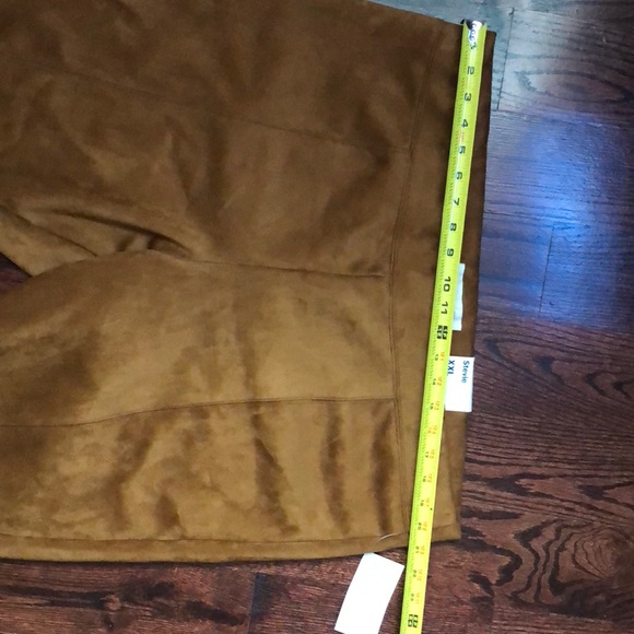 High-Rise Stevie Faux-Suede Ponte-Knit Pants New - Picture 2 of 8